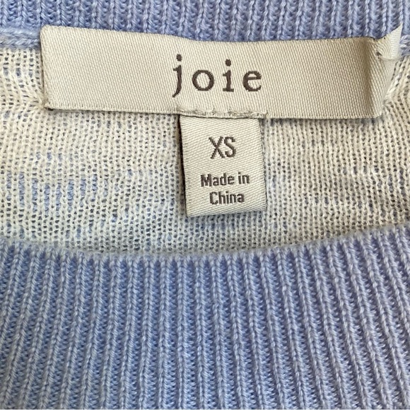 Joie Blue Pointelle Sweater, Size S - Picture 2 of 10
